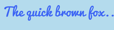 Image with Font Color 3C64F4 and Background Color B4DBED